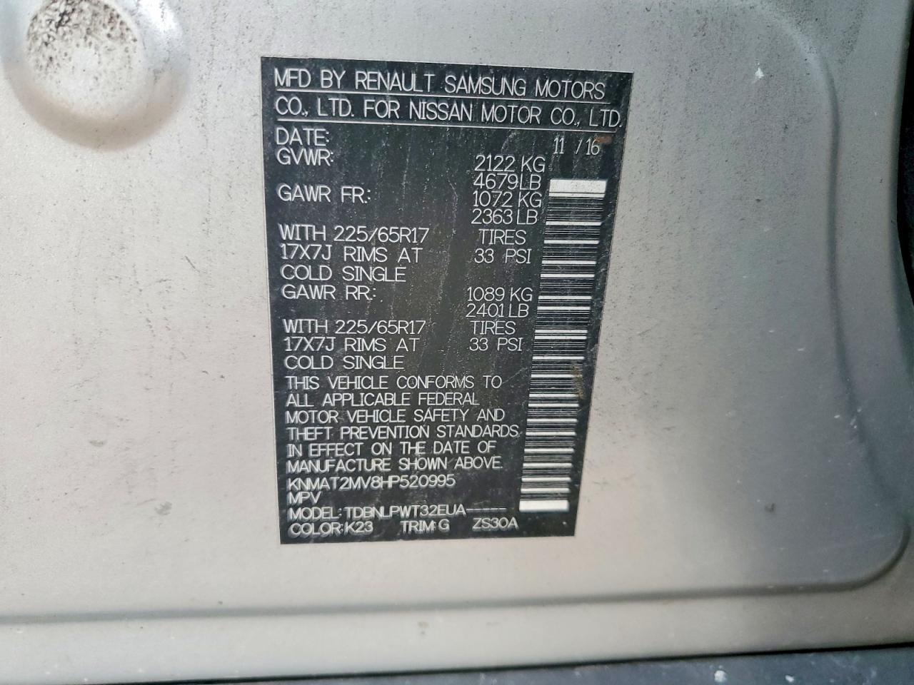 2017 Nissan Rogue S - zdjęcie 13