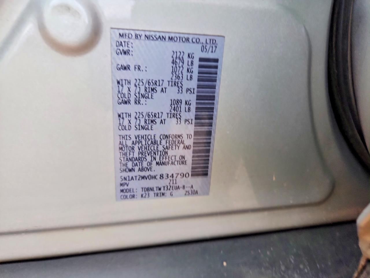 2017 Nissan Rogue Sv - zdjęcie 13