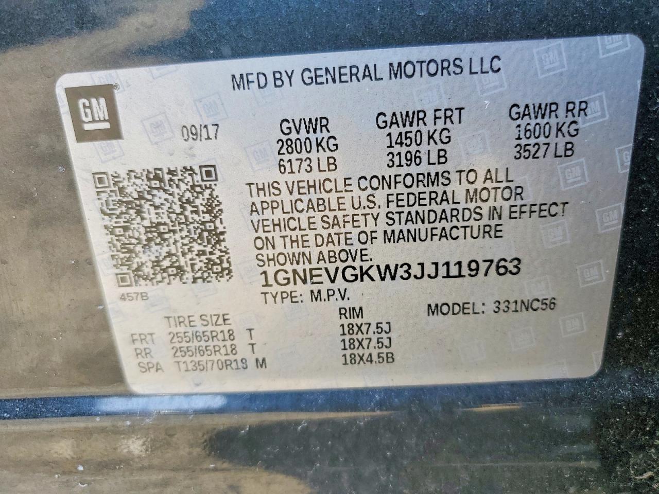 2018 Chevrolet Traverse - zdjęcie 13