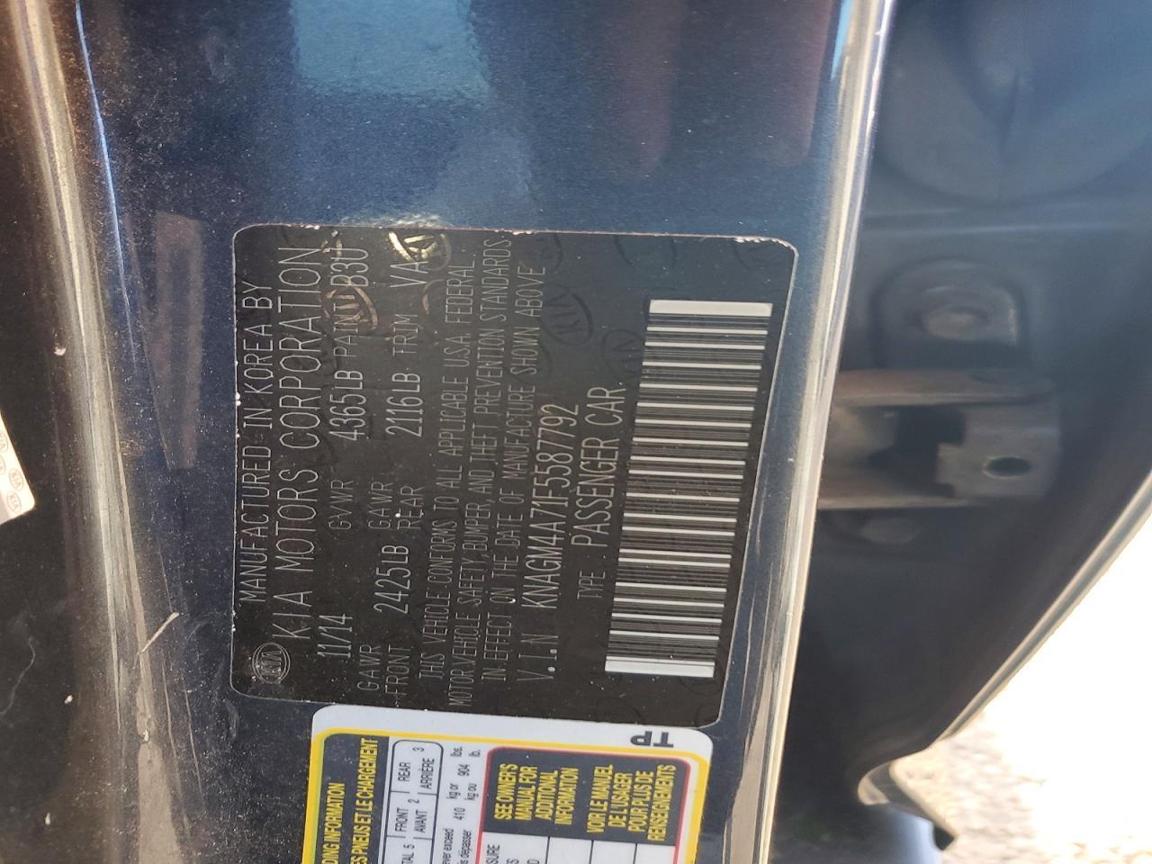 2015 Kia Optima Lx - zdjęcie 12