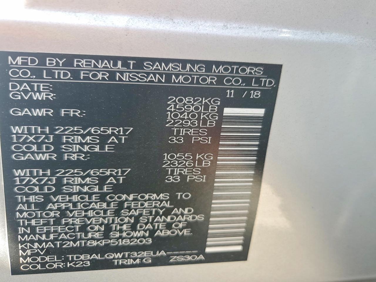 2019 Nissan Rogue Sv - zdjęcie 13