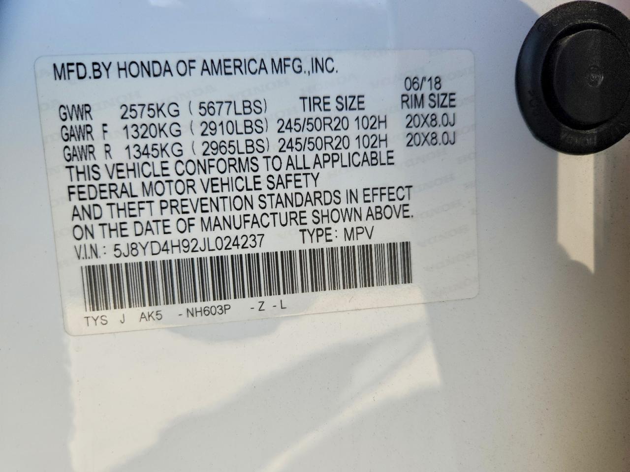 2018 Acura Mdx Advance - zdjęcie 13