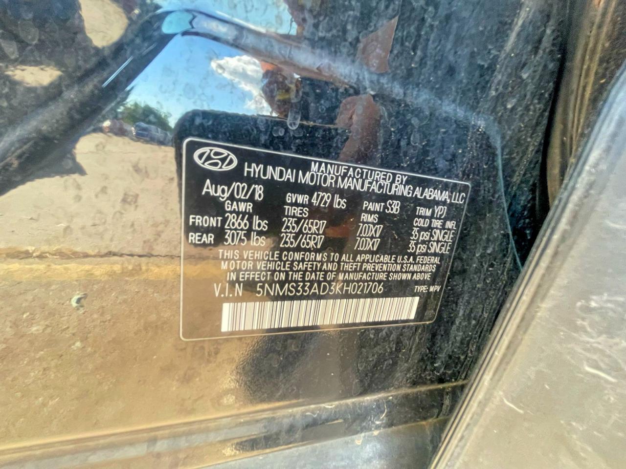 2019 Hyundai Santa Fe Sel 2.4L - zdjęcie 10