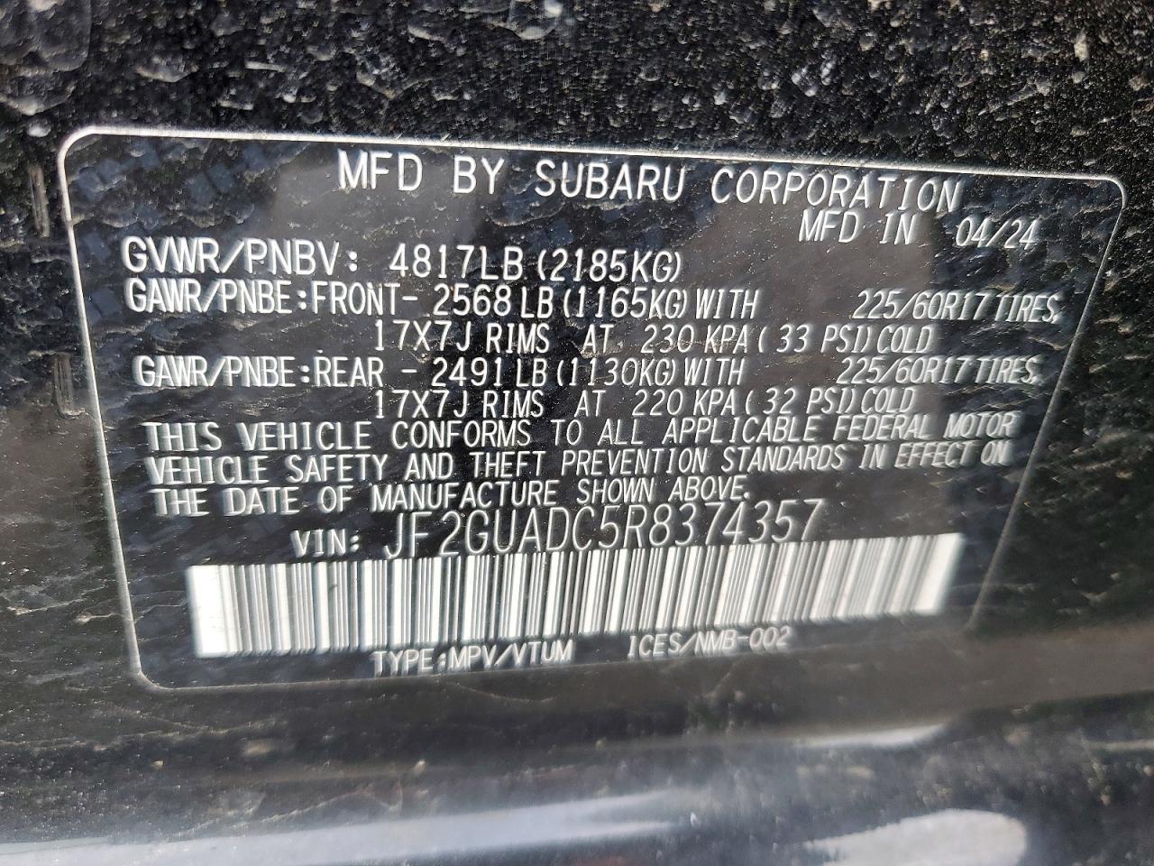2024 Subaru Crosstrek Premium - zdjęcie 13