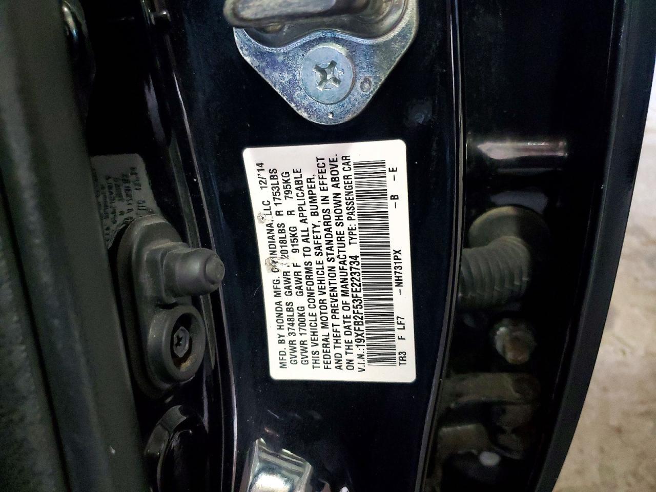 2015 Honda Civic Lx - zdjęcie 12