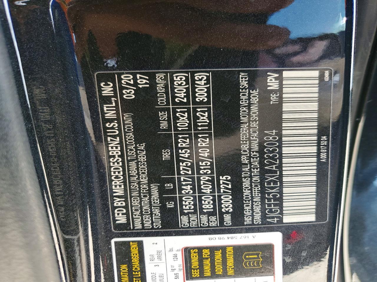 2020 Mercedes-Benz Gls 450 4Matic - zdjęcie 14