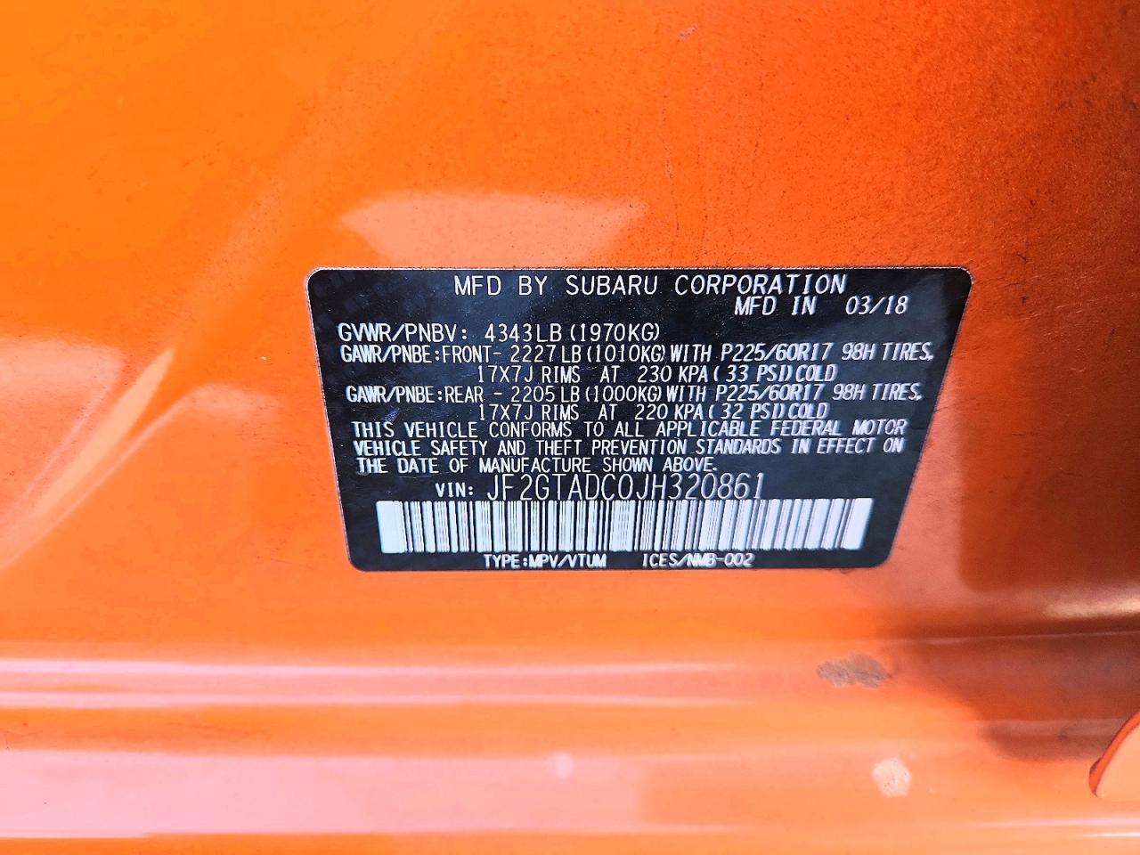 2018 Subaru Crosstrek Premium - zdjęcie 12