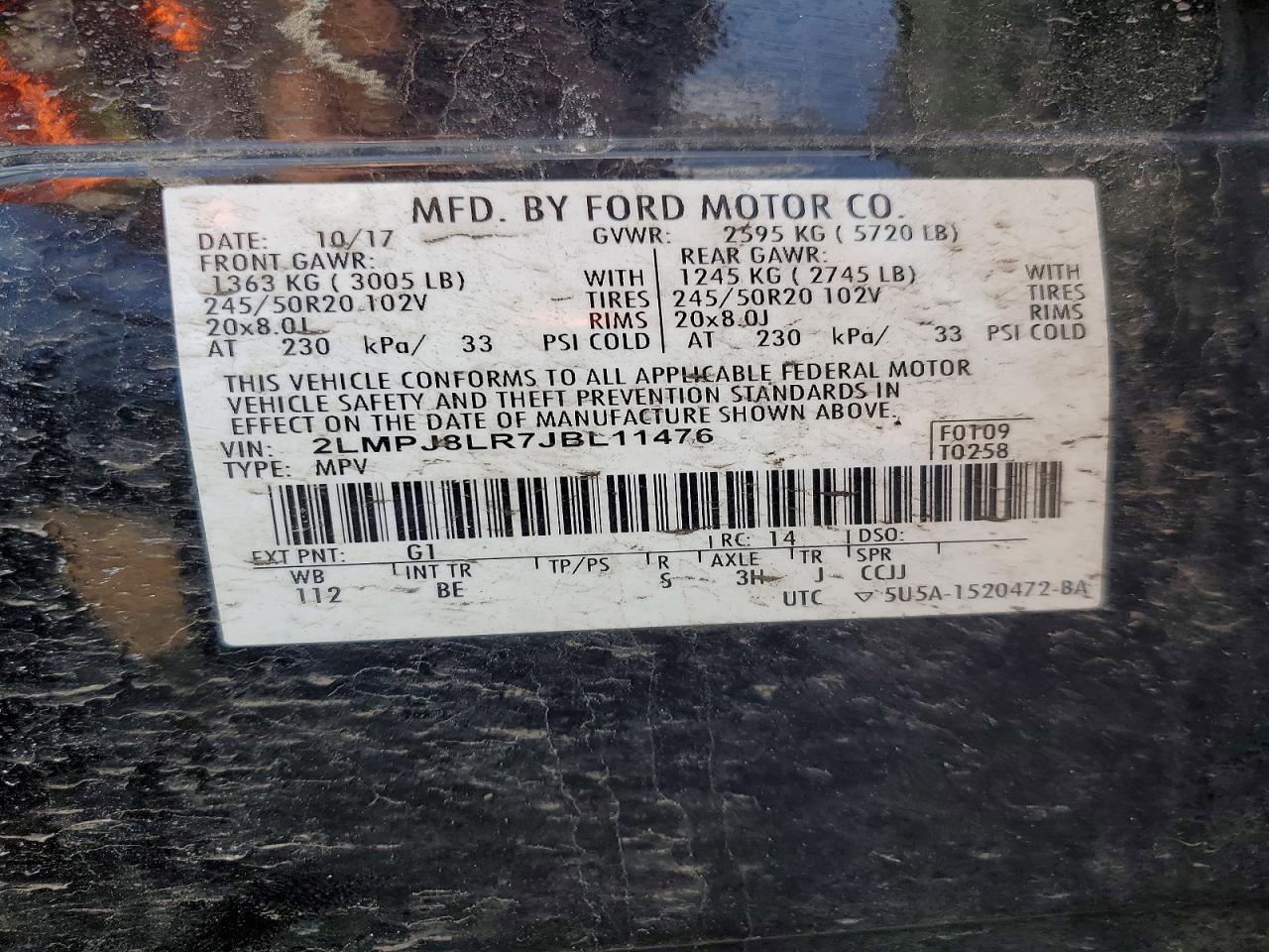 2018 Lincoln Mkx Reserve - zdjęcie 13