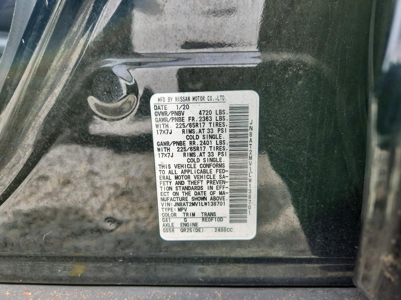 2020 Nissan Rogue Sv - zdjęcie 13