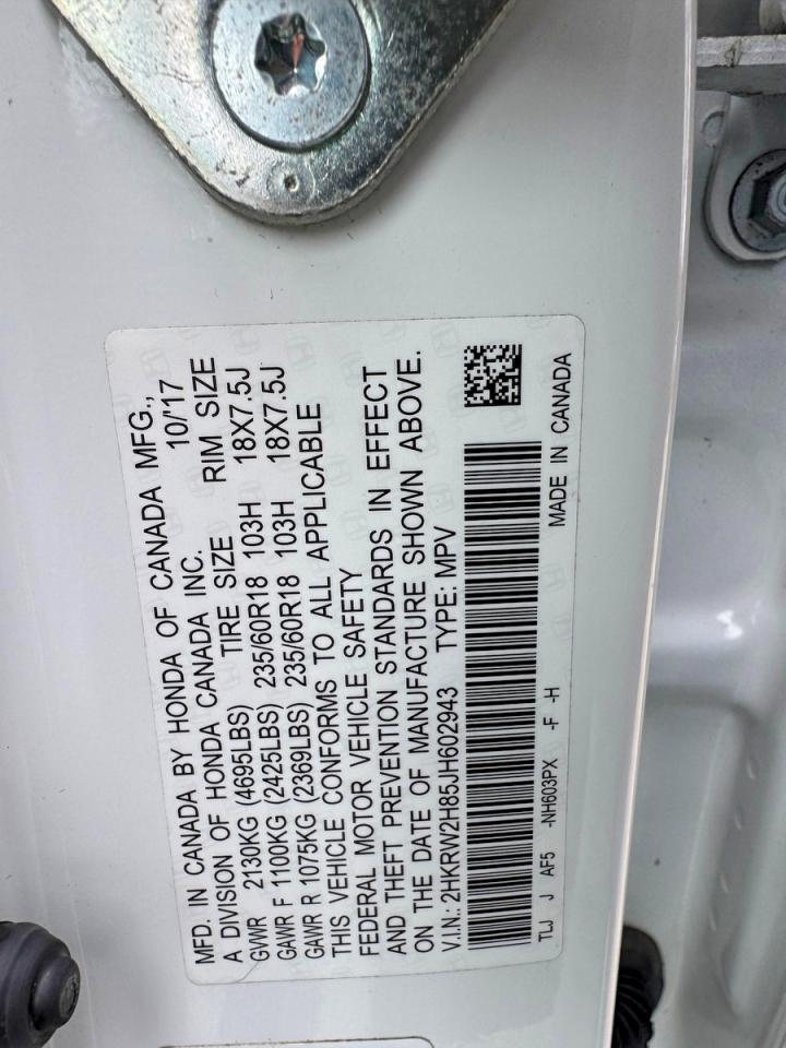 2018 Honda Cr-V Exl - zdjęcie 12