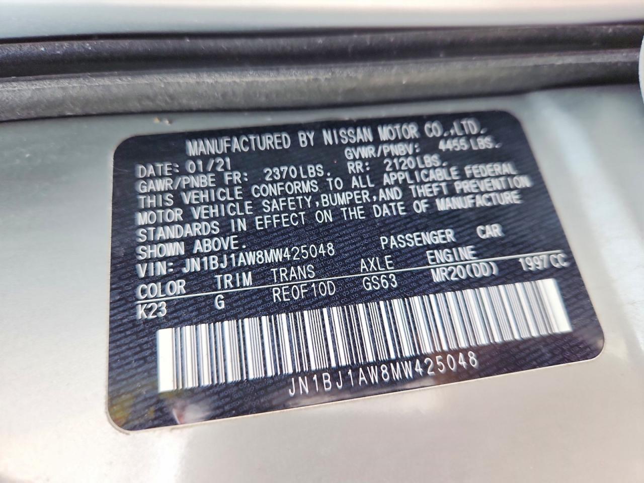 2021 Nissan Rogue Sport S - zdjęcie 13