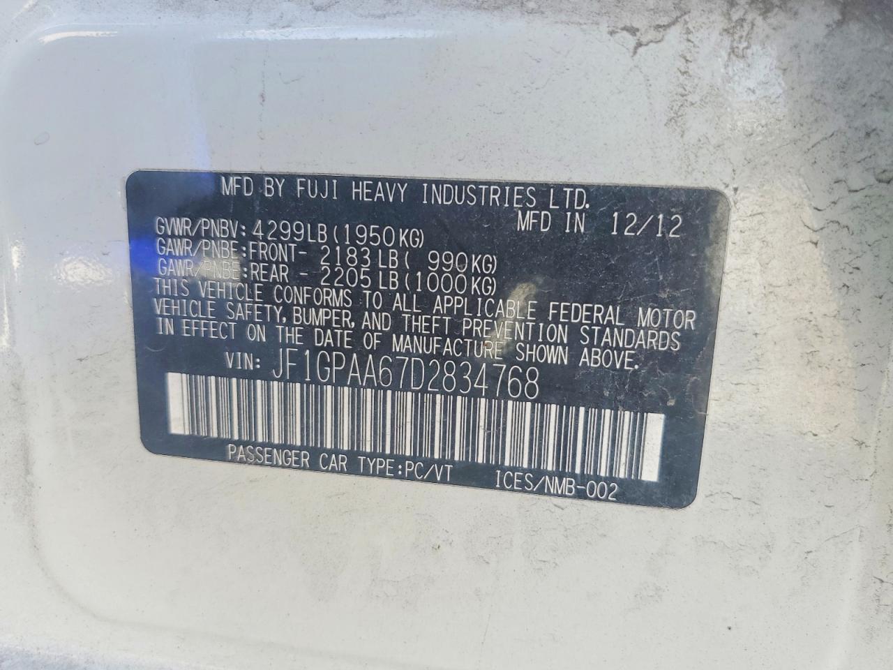 2013 Subaru Impreza - zdjęcie 12