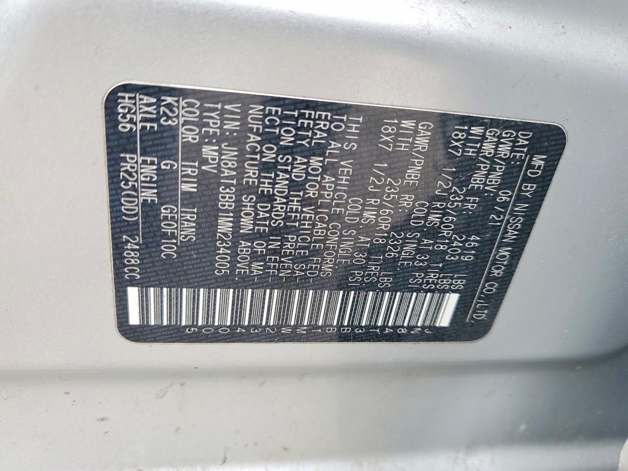 2021 Nissan Rogue Sv - zdjęcie 14