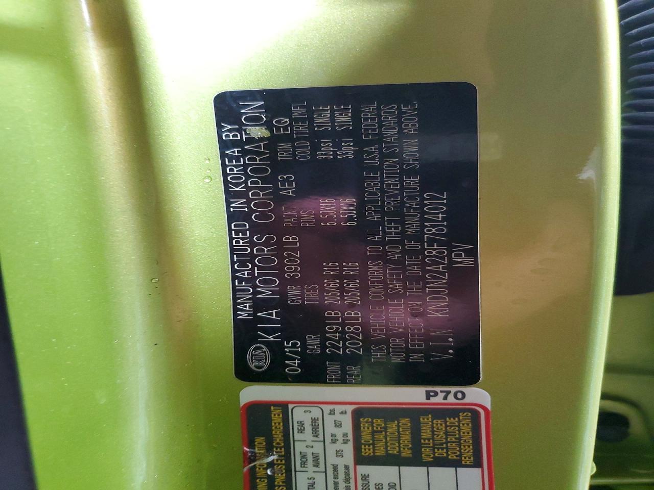 2015 Kia Soul Base - zdjęcie 12