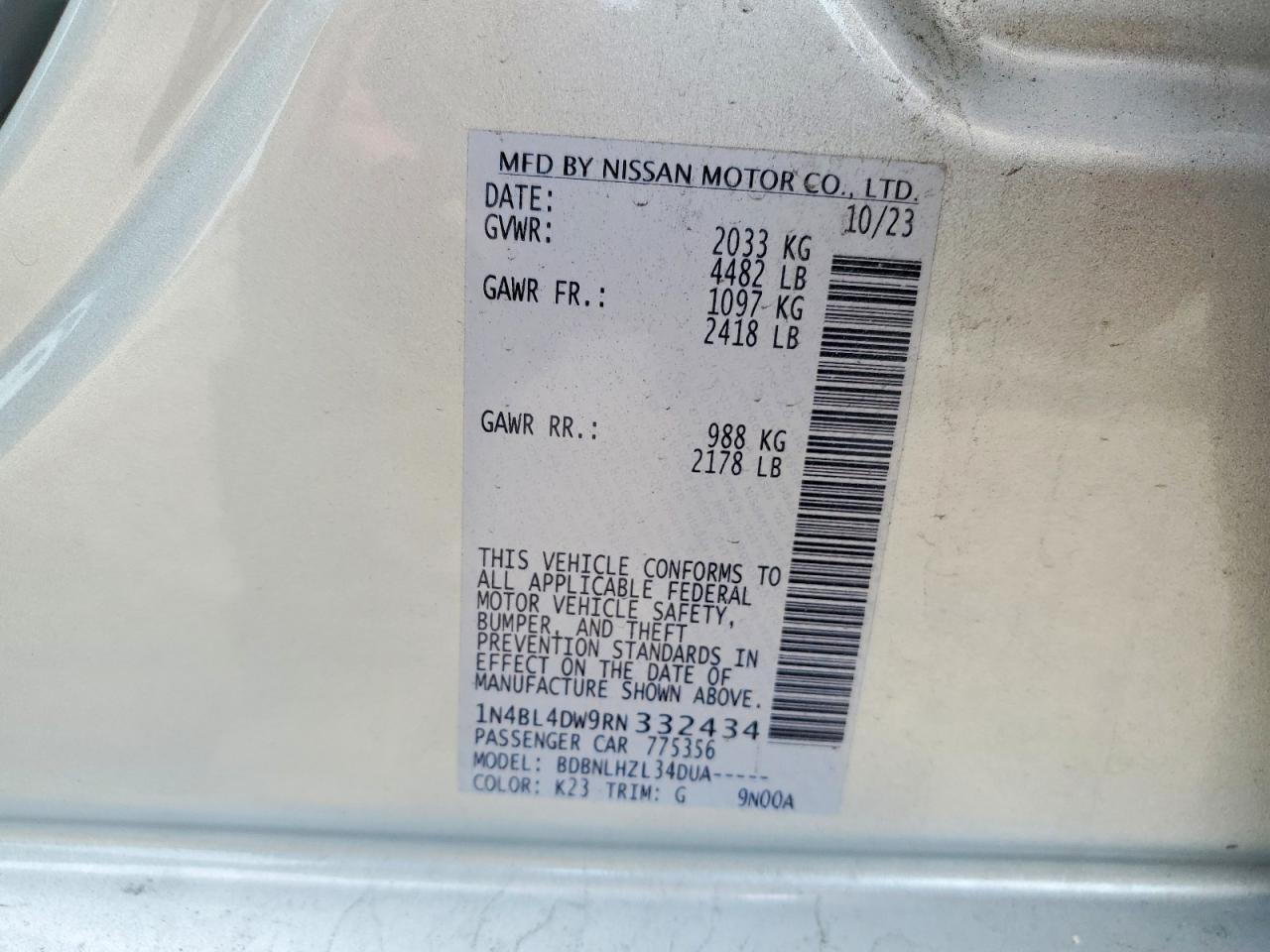 2024 Nissan Altima 2.5 Sv - zdjęcie 13