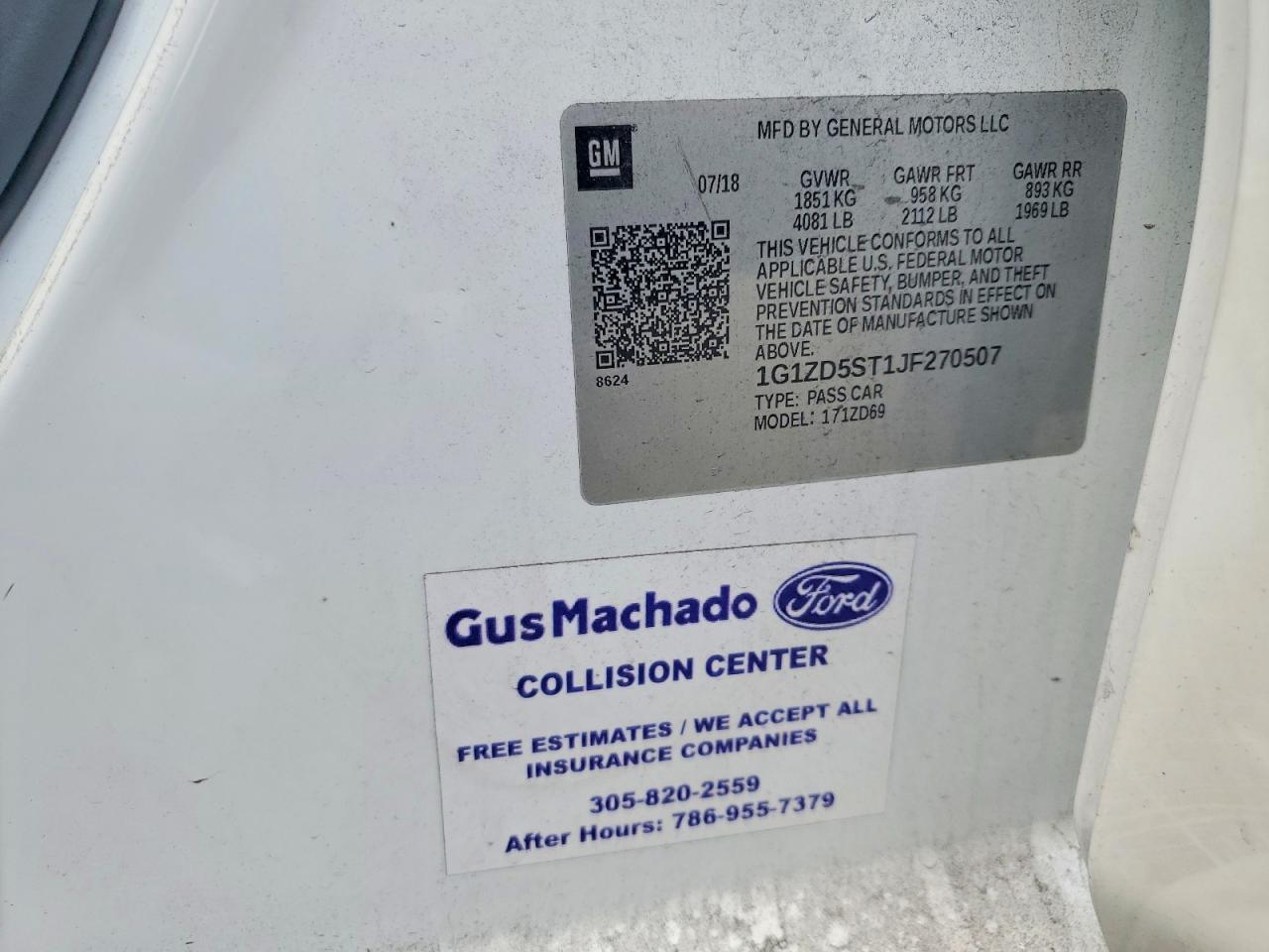 2018 Chevrolet Malibu Lt - zdjęcie 12