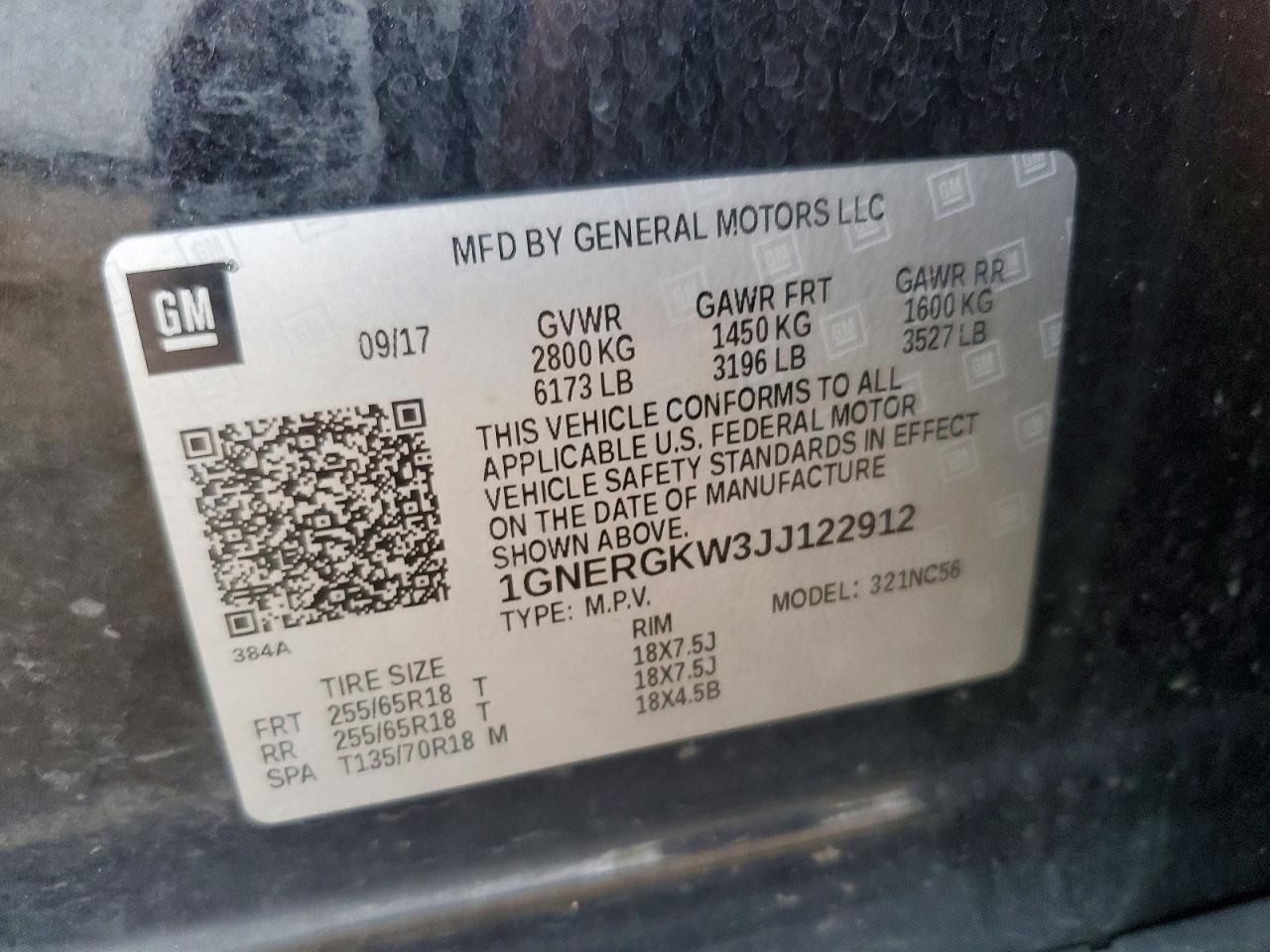 2018 Chevrolet Traverse Lt - zdjęcie 13