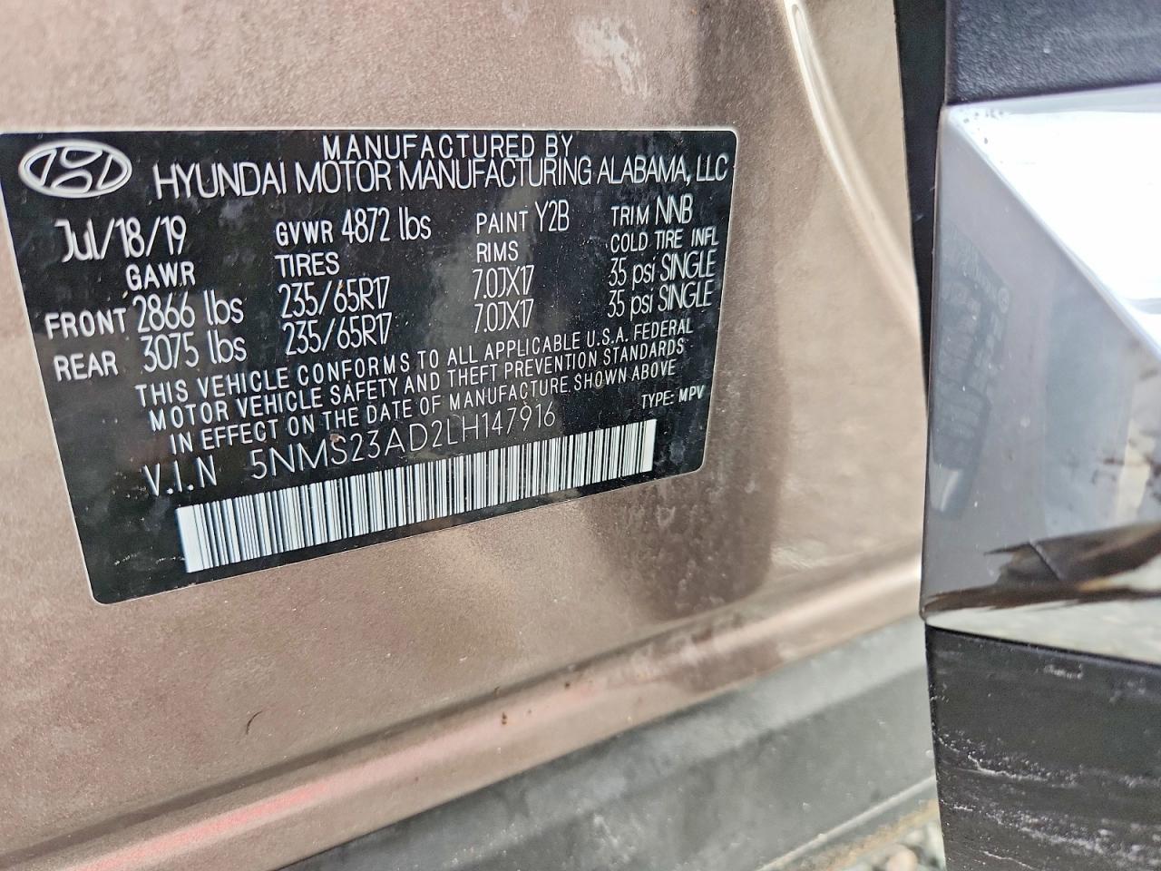 2020 Hyundai Santa Fe Se - zdjęcie 13