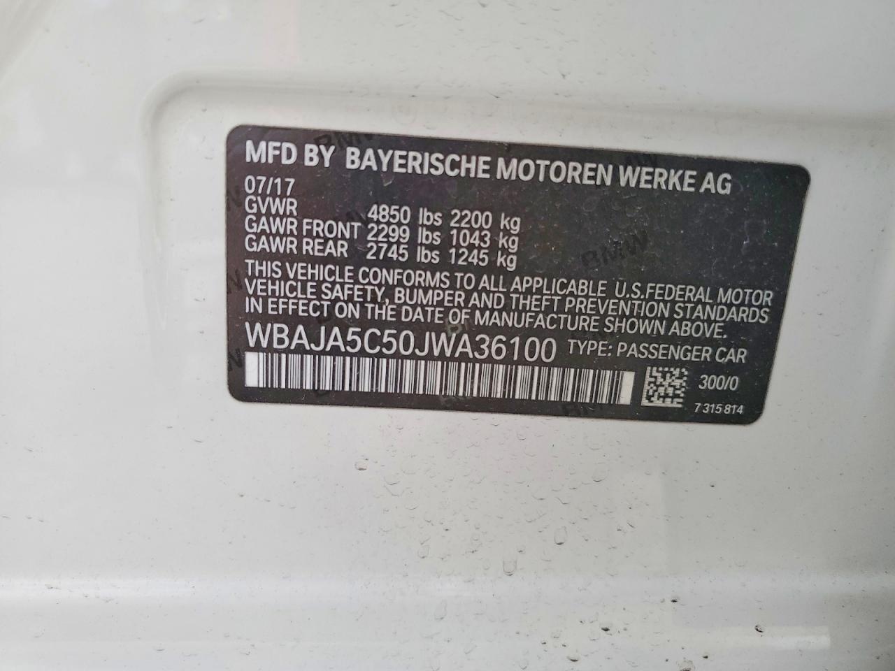 2018 BMW 530 I - zdjęcie 12