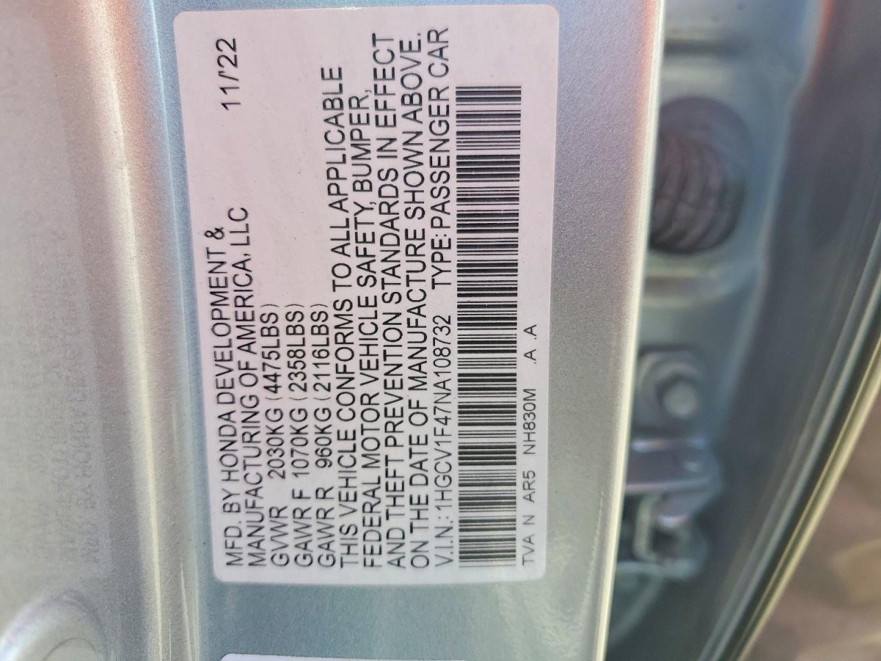 2022 Honda Accord Sport Se - zdjęcie 12