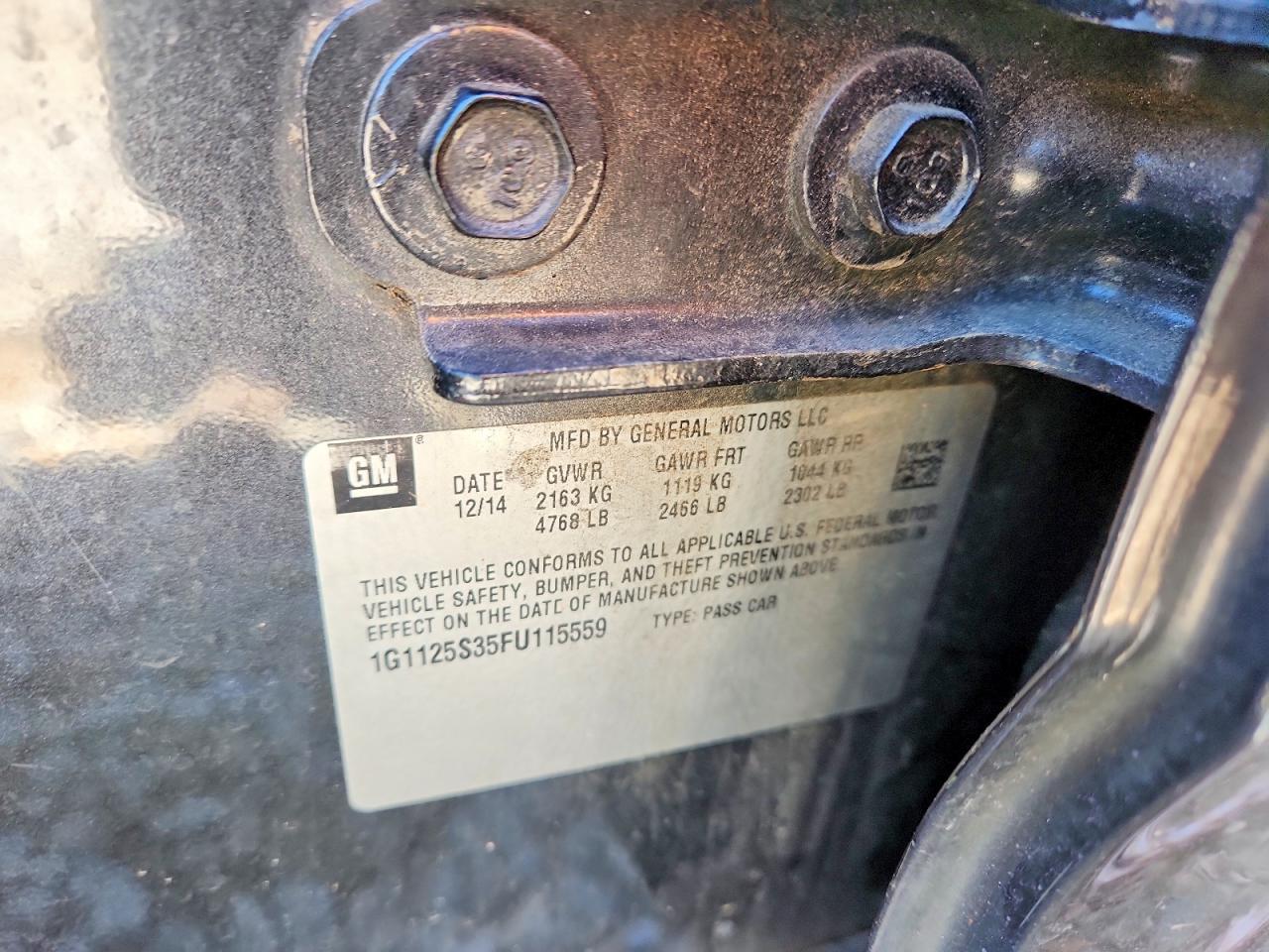 2015 Chevrolet Impala Lt - zdjęcie 12