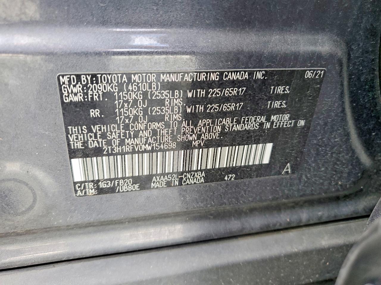 2021 Toyota Rav4 Le - zdjęcie 14