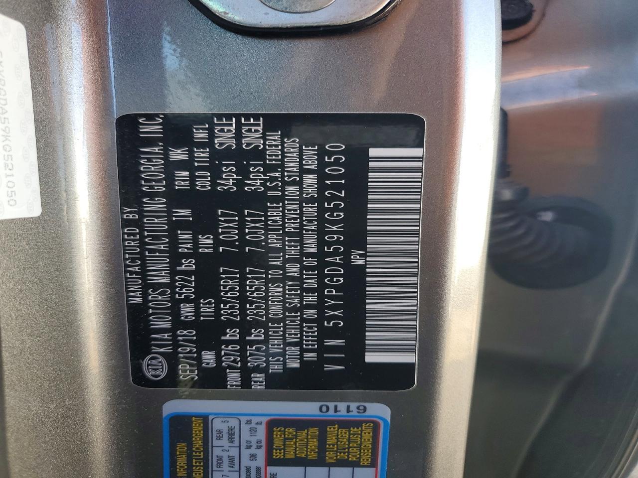 2019 Kia Sorento Lx V6 - zdjęcie 12