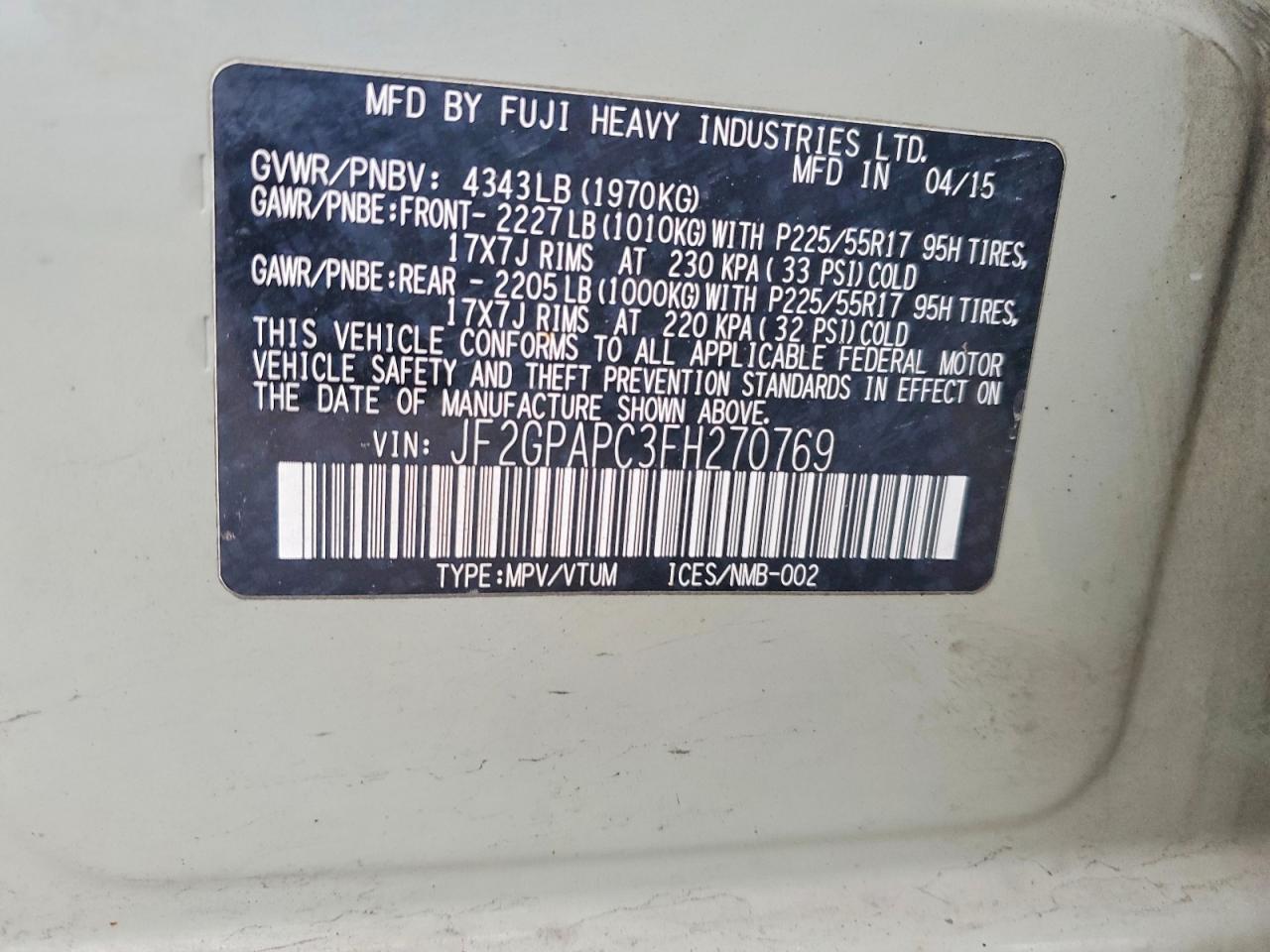 2015 Subaru Xv Crosstrek 2.0 Limited - zdjęcie 13