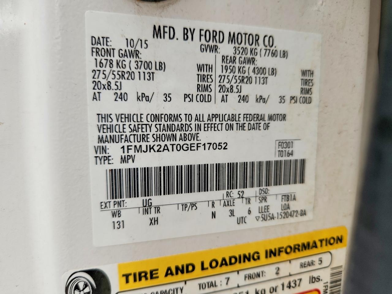 2016 Ford Expedition El Limited - zdjęcie 13