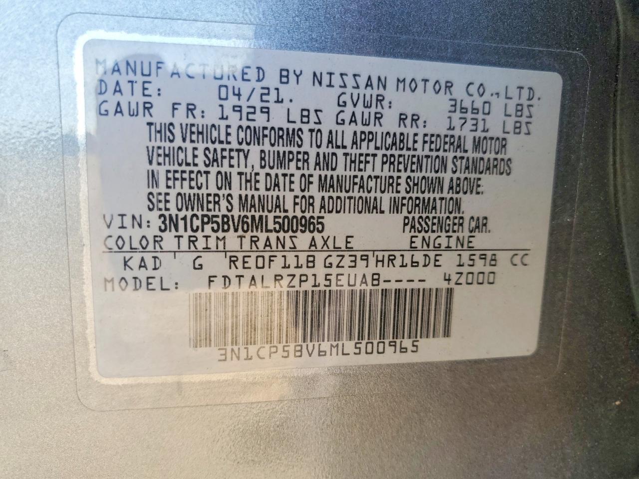 2021 Nissan Kicks S - zdjęcie 12