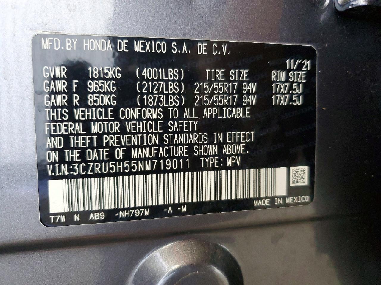 2022 Honda Hr-V Ex - zdjęcie 12