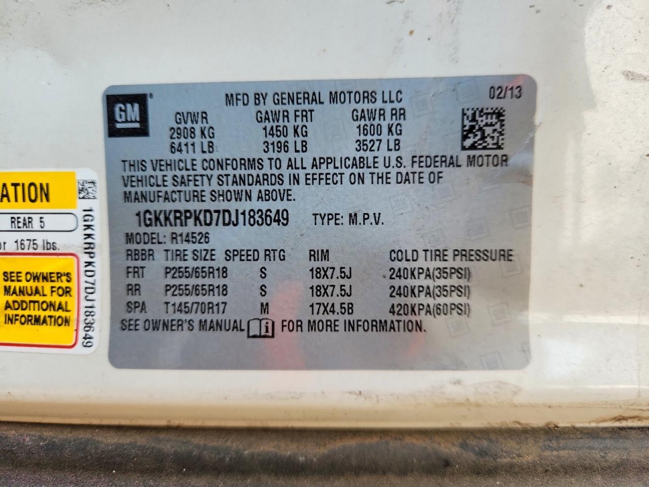 2013 GMC Acadia Sle - zdjęcie 13