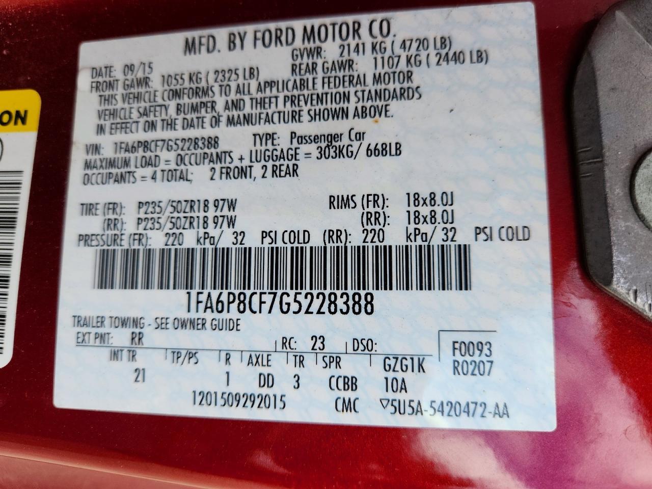 2016 Ford Mustang Gt - zdjęcie 12