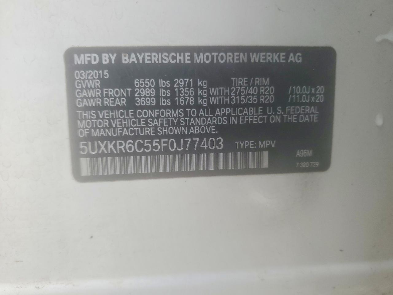 2015 BMW X5 xDrive50I - zdjęcie 12