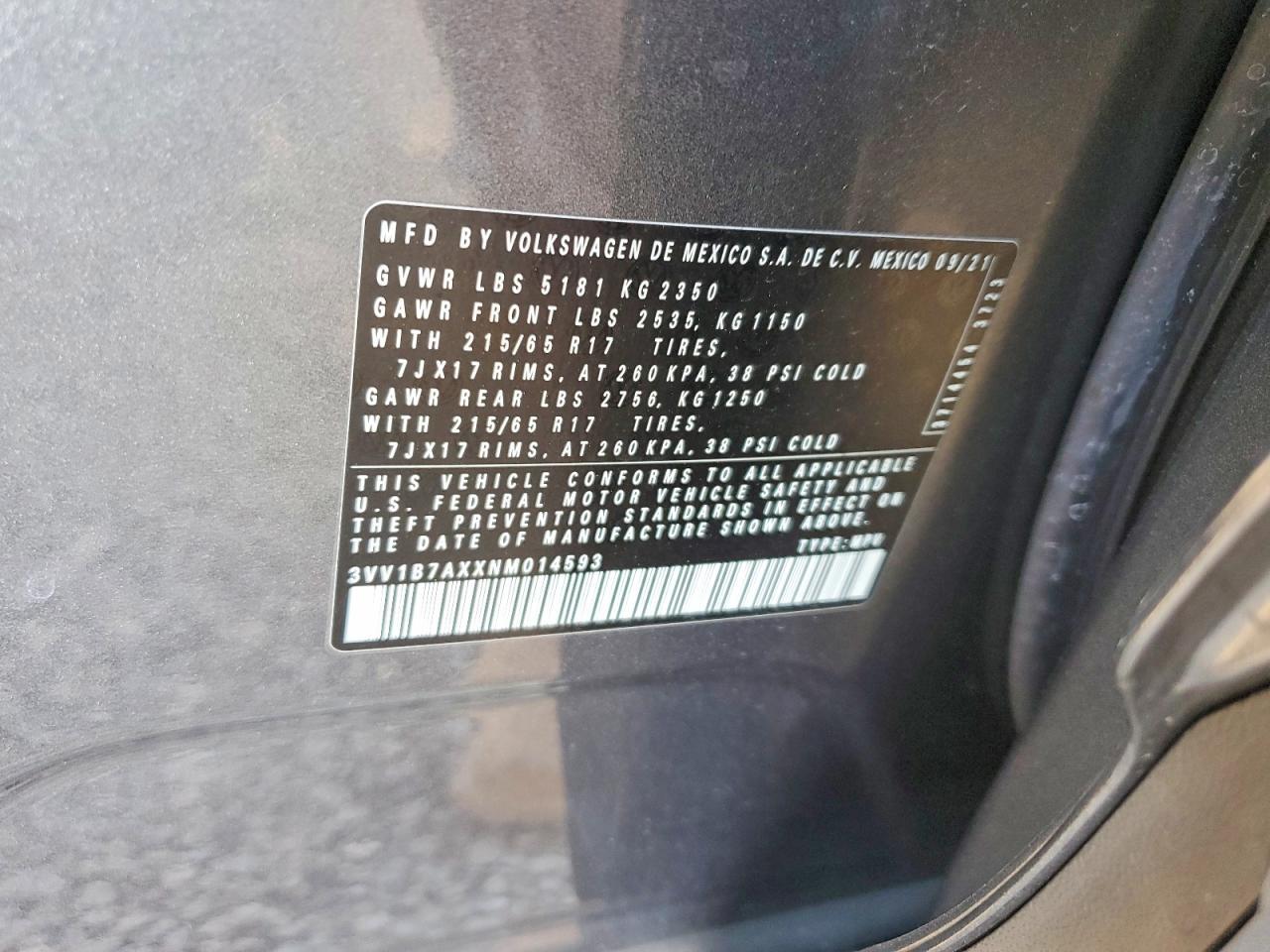 2022 Volkswagen Tiguan S - zdjęcie 14