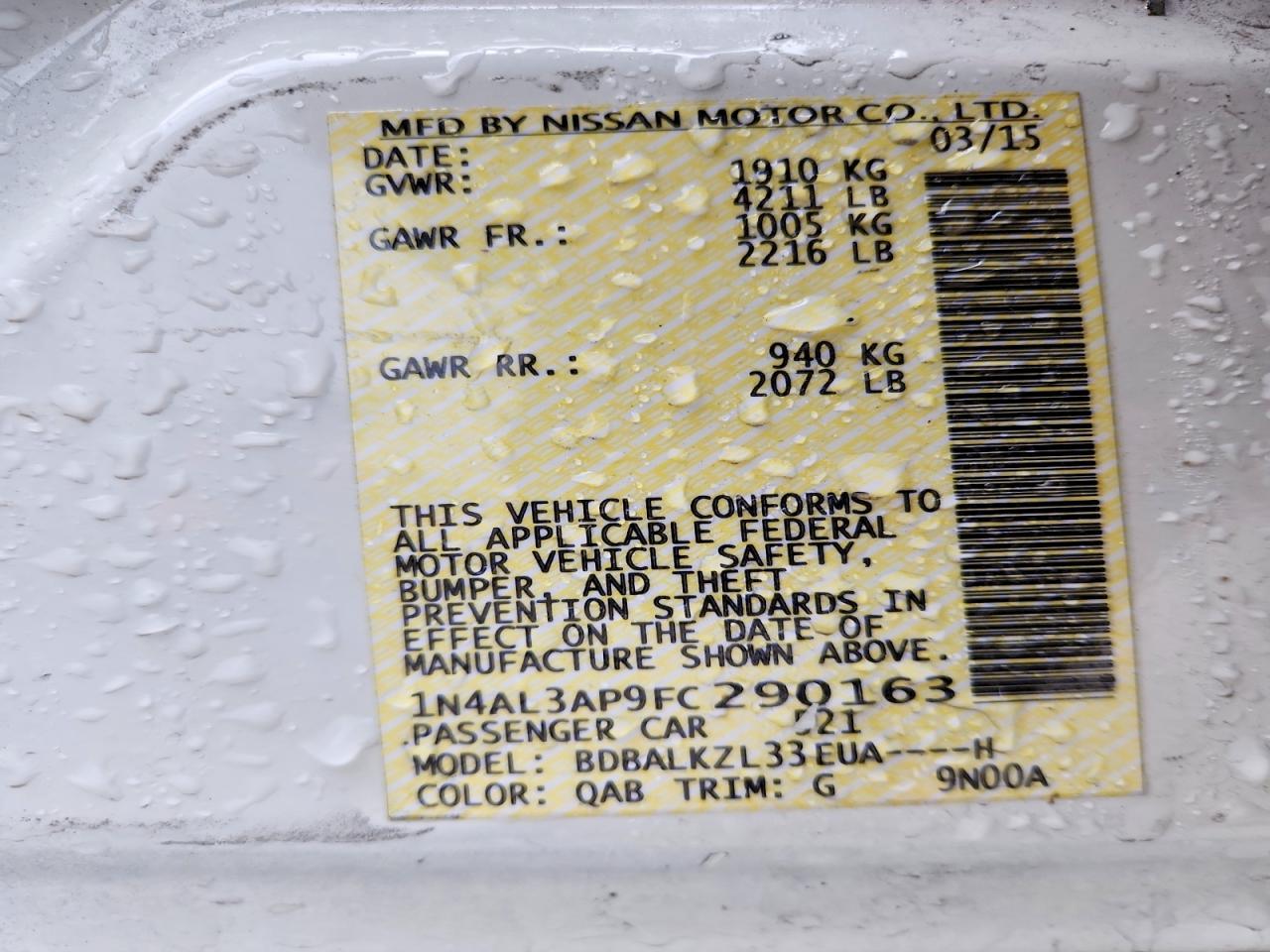 2015 Nissan Altima 2.5 Sv - zdjęcie 12