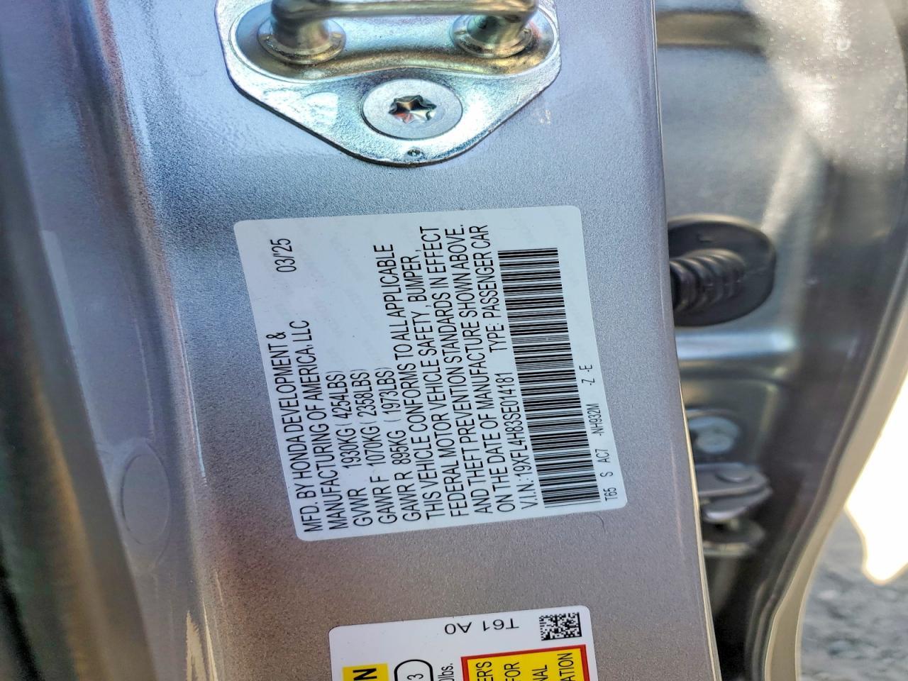 2025 Honda Civic Sport - zdjęcie 13