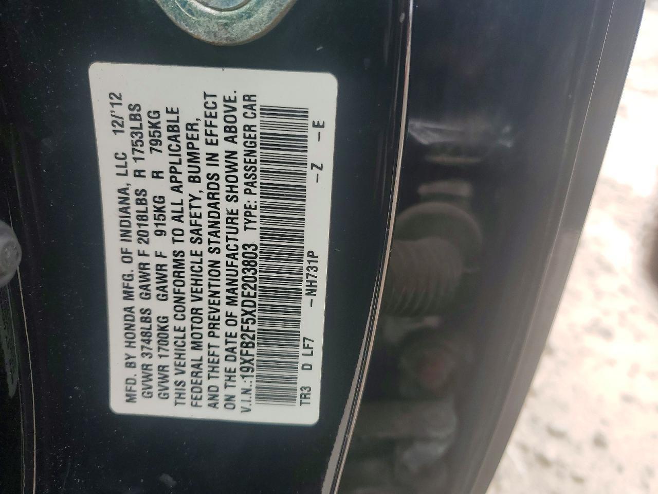 2013 Honda Civic Lx - zdjęcie 12