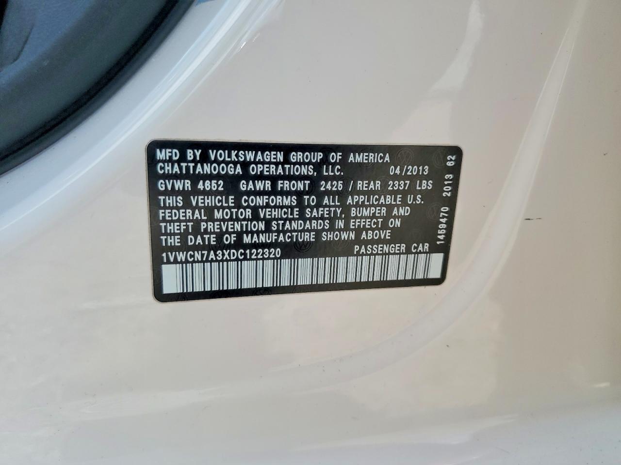 2013 Volkswagen Passat Sel - zdjęcie 12