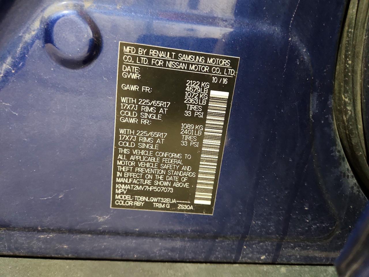 2017 Nissan Rogue Sv - zdjęcie 14