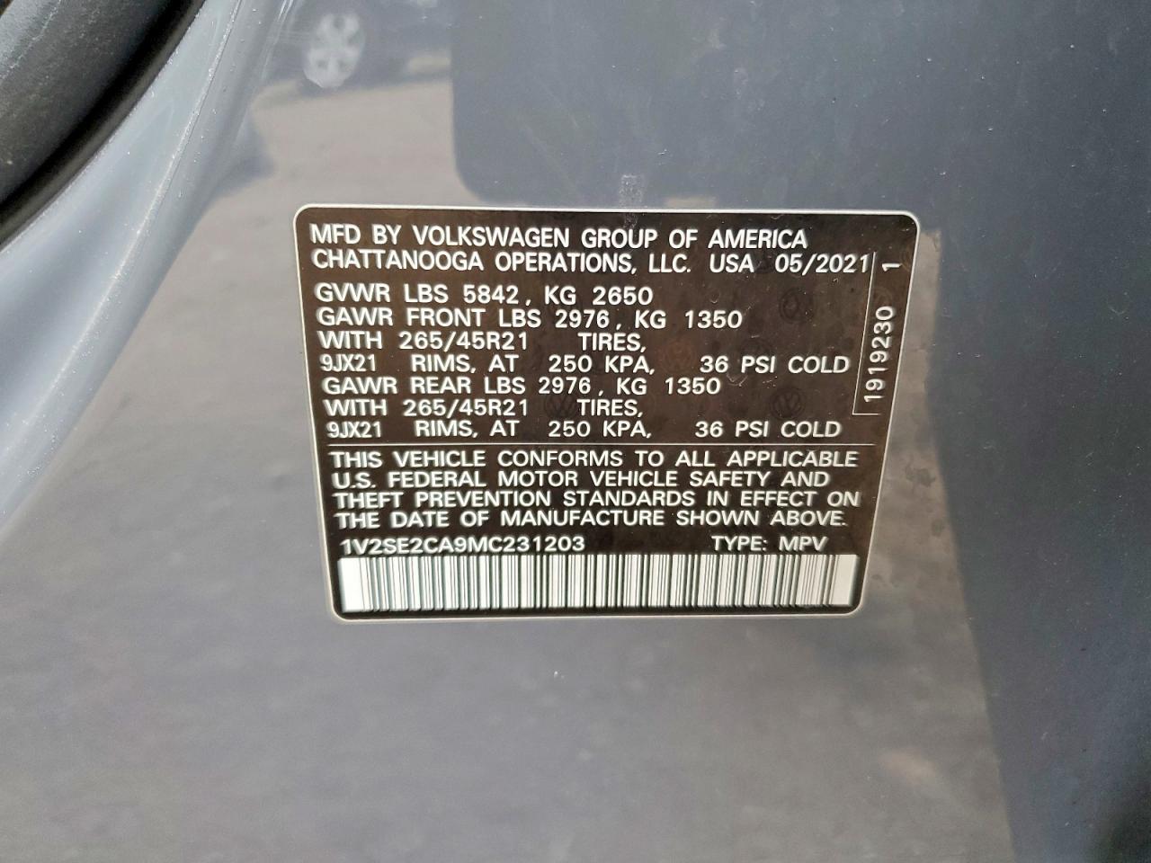 2021 Volkswagen Atlas Cross Sport Sel R-Line - zdjęcie 12