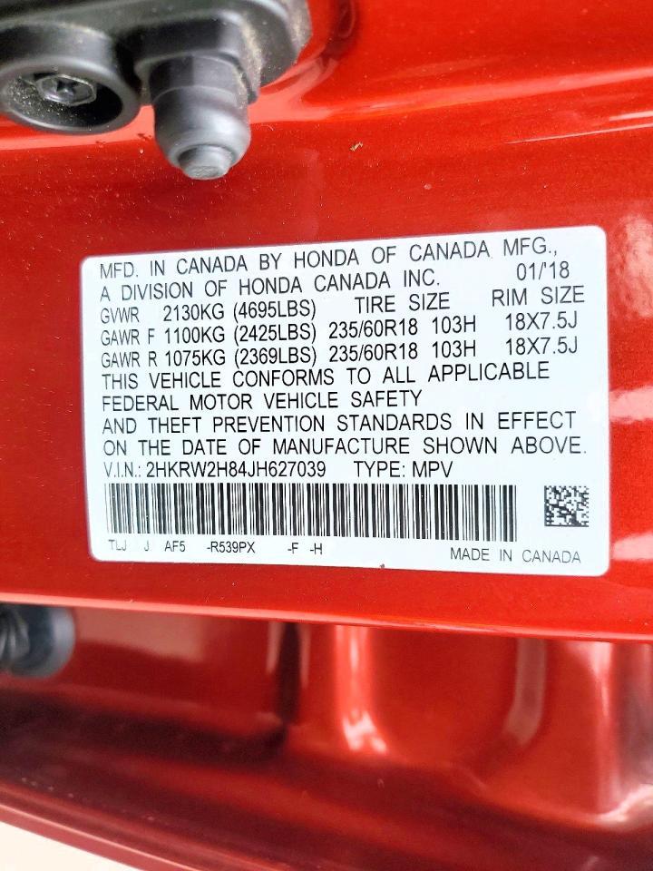 2018 Honda Cr-V Exl - zdjęcie 14