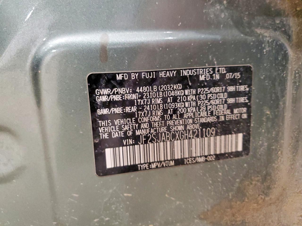 2016 Subaru Forester 2.5I - zdjęcie 14