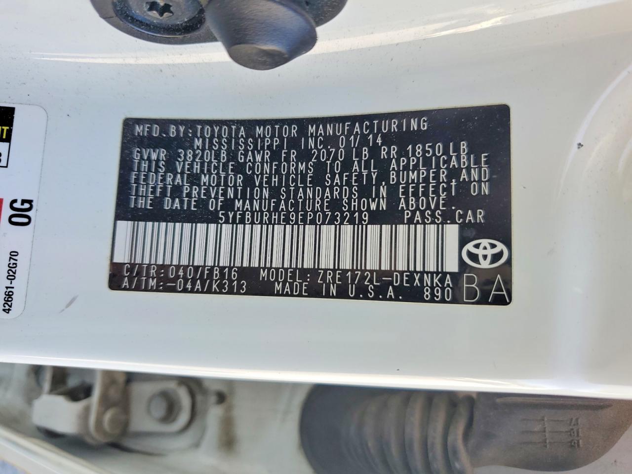 2014 Toyota Corolla - zdjęcie 12