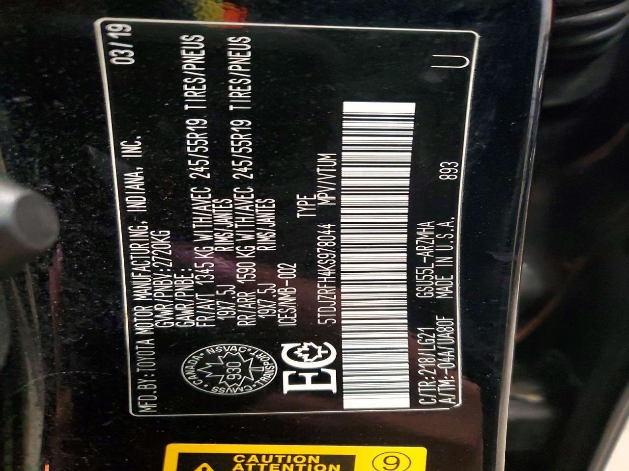 2019 Toyota Highlander Xle - zdjęcie 14