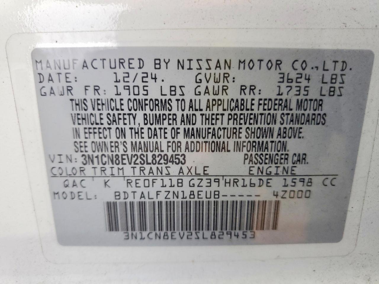 2025 Nissan Versa Sv - zdjęcie 12