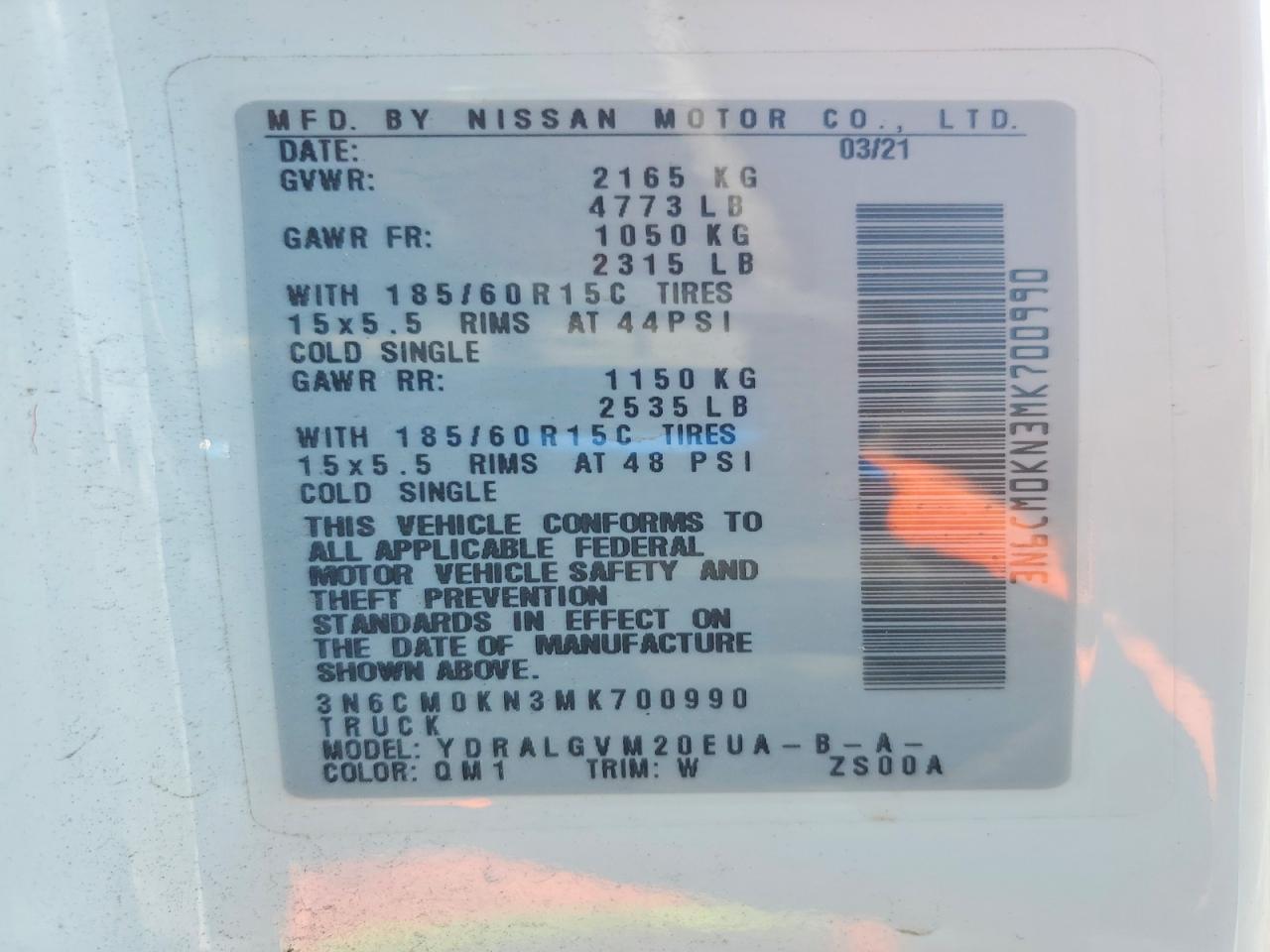 2021 Nissan Nv200 Sv - zdjęcie 13