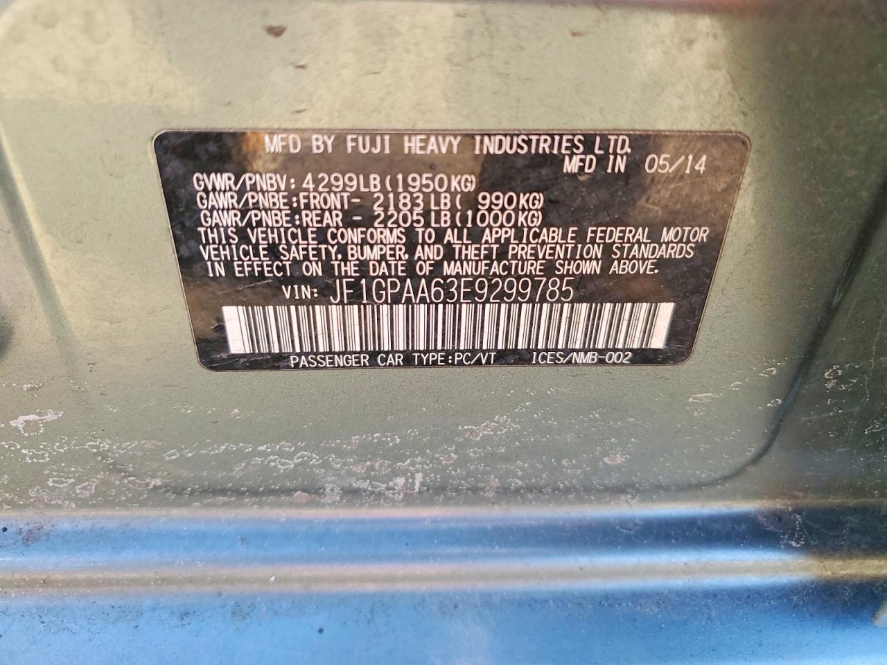 2014 Subaru Impreza - zdjęcie 12