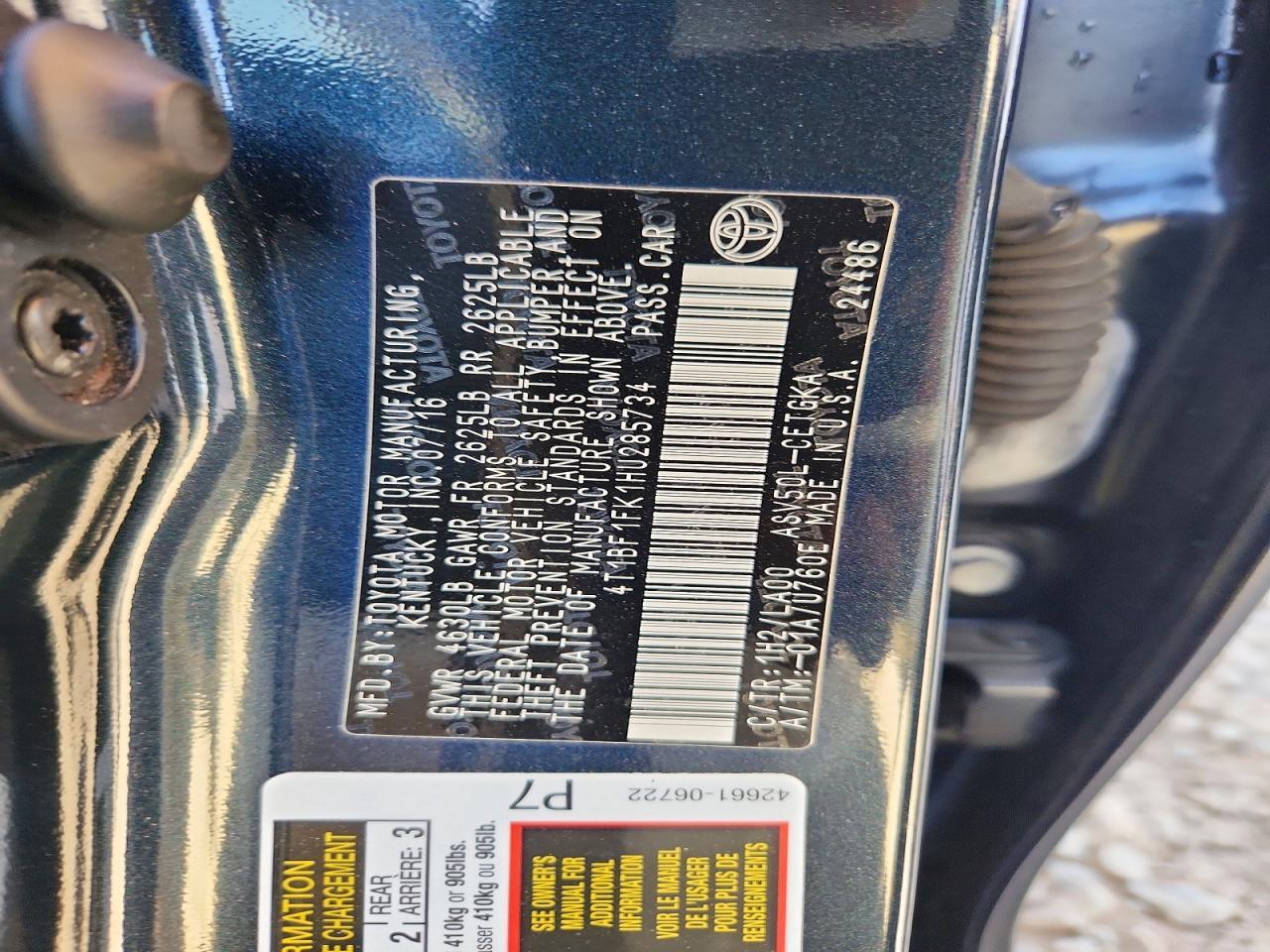 2017 Toyota Camry Xle - zdjęcie 12