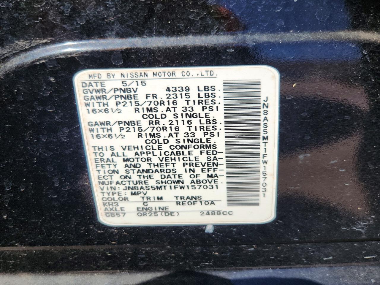 2015 Nissan Rogue Select S - zdjęcie 13